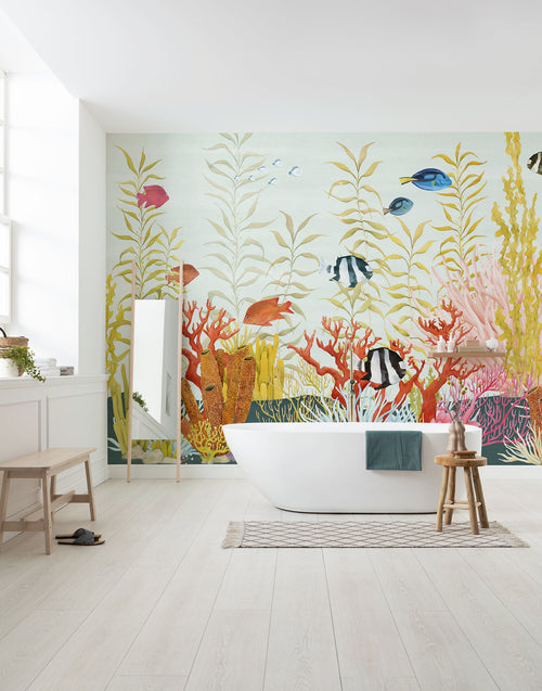 Wall Mural Coral World 350x250cm FLX7 022 Interior | Yourdecoration.com