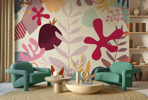 Wall Mural Happy Corals 350x250cm FLX7 030 Interior | Yourdecoration.com
