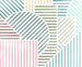 Wall Mural Jeux de Lignes Bonbon 300x250cm FLX6 039 | Yourdecoration.com