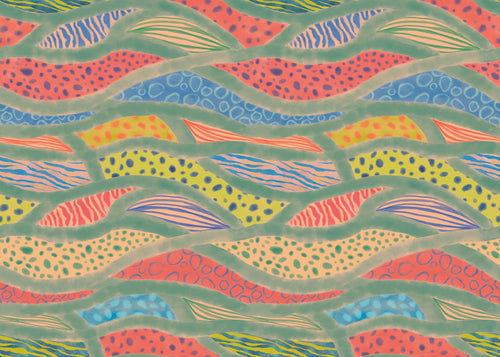 Wall Mural Wave Symphony 350x250cm FLX7 023 | Yourdecoration.com