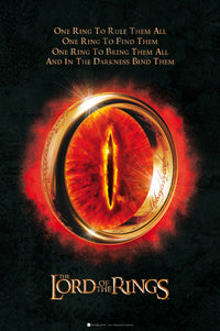 Lord Of The Rings The One Ring Poster 61X91 5cm | Yourdecoration.com