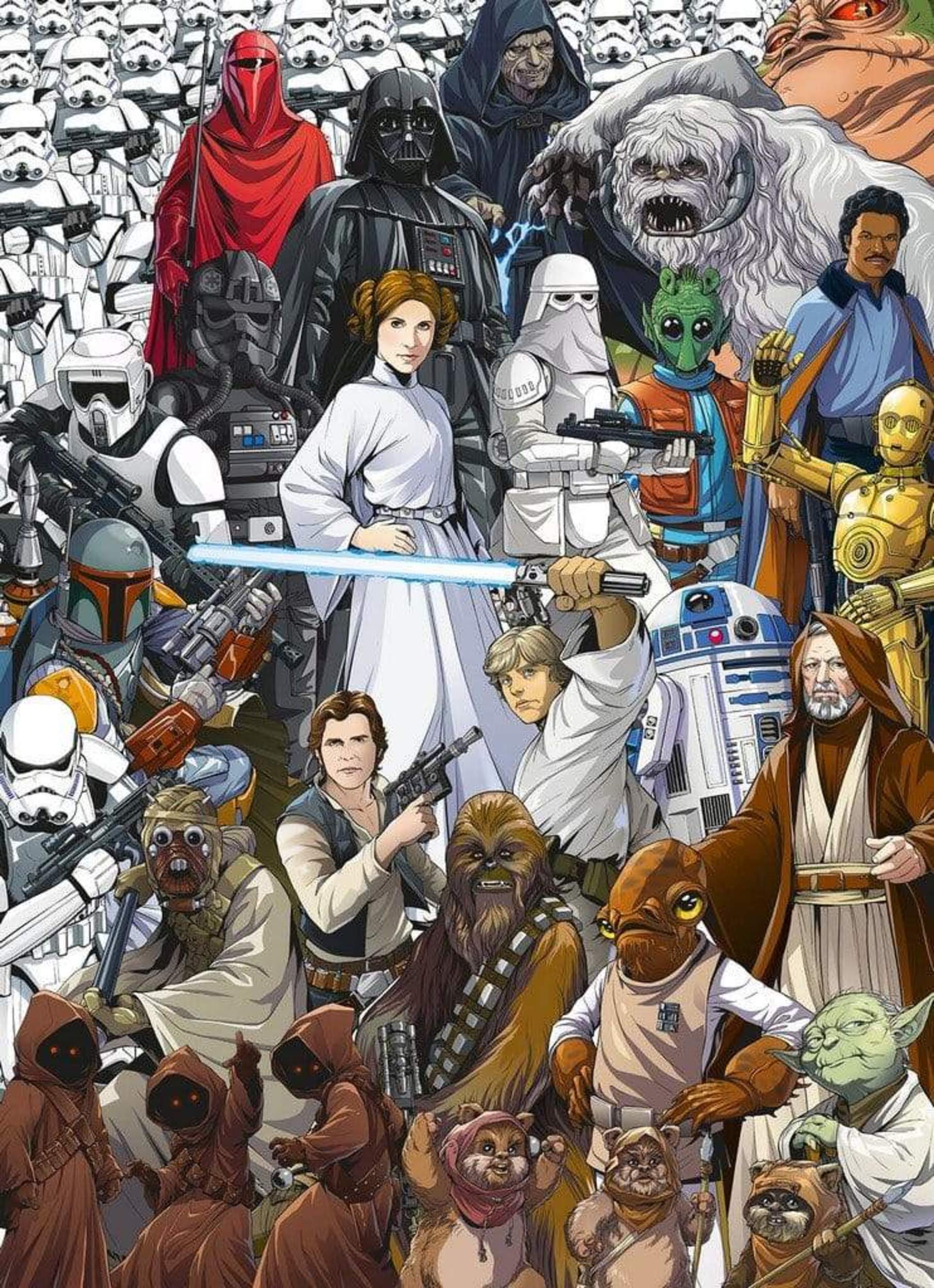 Star Wars Classic Cartoon Collage 184x254cm Paper Wallpaper