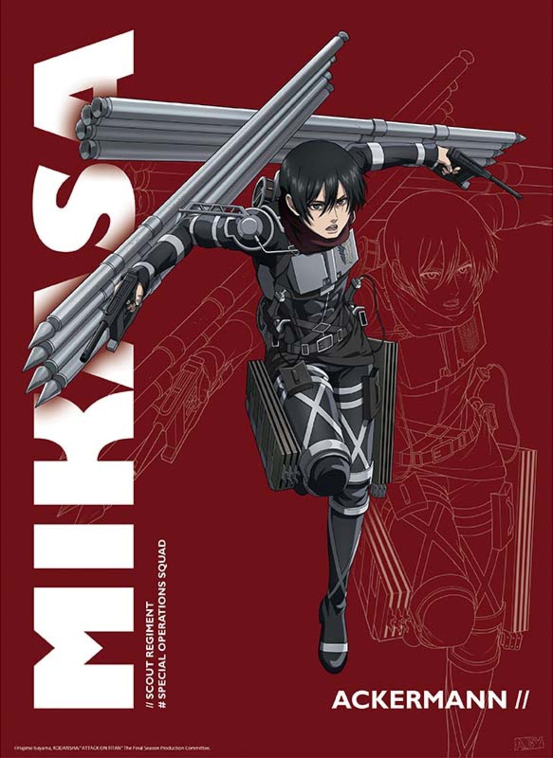 Poster Attack On Titan Season Mikasa 38x52cm