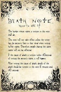 GBeye Death Note Rules Poster 61x91,5cm | Yourdecoration.com