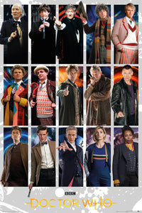 Gbeye Doctor Who Doctors Grid Poster 61X91 5cm | Yourdecoration.com