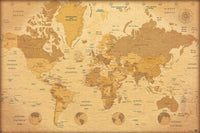 Grupo Erik GPE5029 Map World Es Vintage Poster 91,5X61cm | Yourdecoration.com