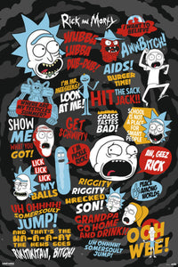 Grupo Erik GPE5241 Rick And Morty Quotes Poster 61X91,5cm | Yourdecoration.com