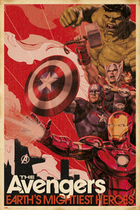 Grupo Erik GPE5307 Marvel Avengers Earths Mightiest Heroes Poster 61X91,5cm | Yourdecoration.com