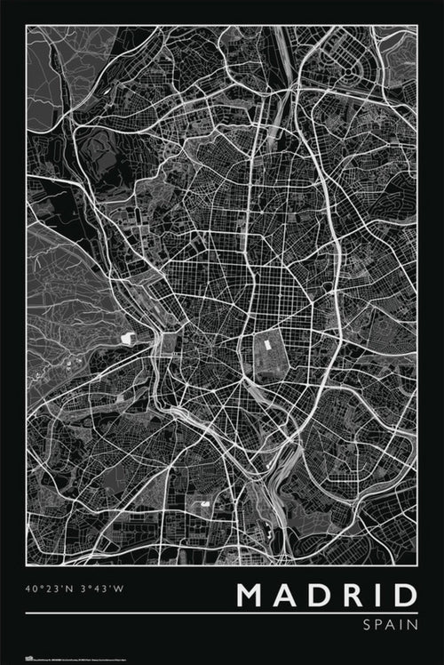 grupo erik gpe5635 madrid city map poster 61x91.5cm | Yourdecoration.com