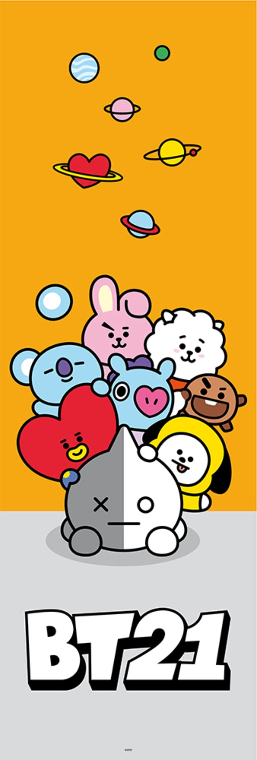 Poster BT21 Characters 53x158cm | Yourdecoration.com
