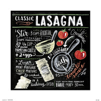 Grupo Erik Lily And Val Classic Lasagna Art Print 30x30cm | Yourdecoration.com