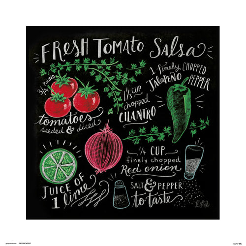 Grupo Erik Lily And Val Fresh Tomata Salsa Art Print 30x30cm | Yourdecoration.com
