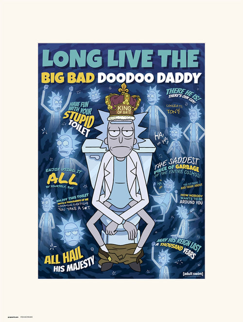 Grupo Erik Rick And Morty Doodoo Daddy Art Print 30x40cm | Yourdecoration.com