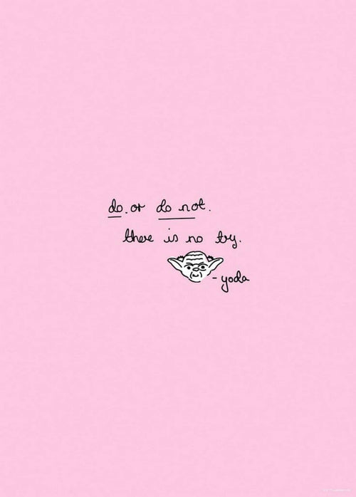 Komar Star Wars Quote Yoda Cute Art Print 50x70cm | Yourdecoration.com