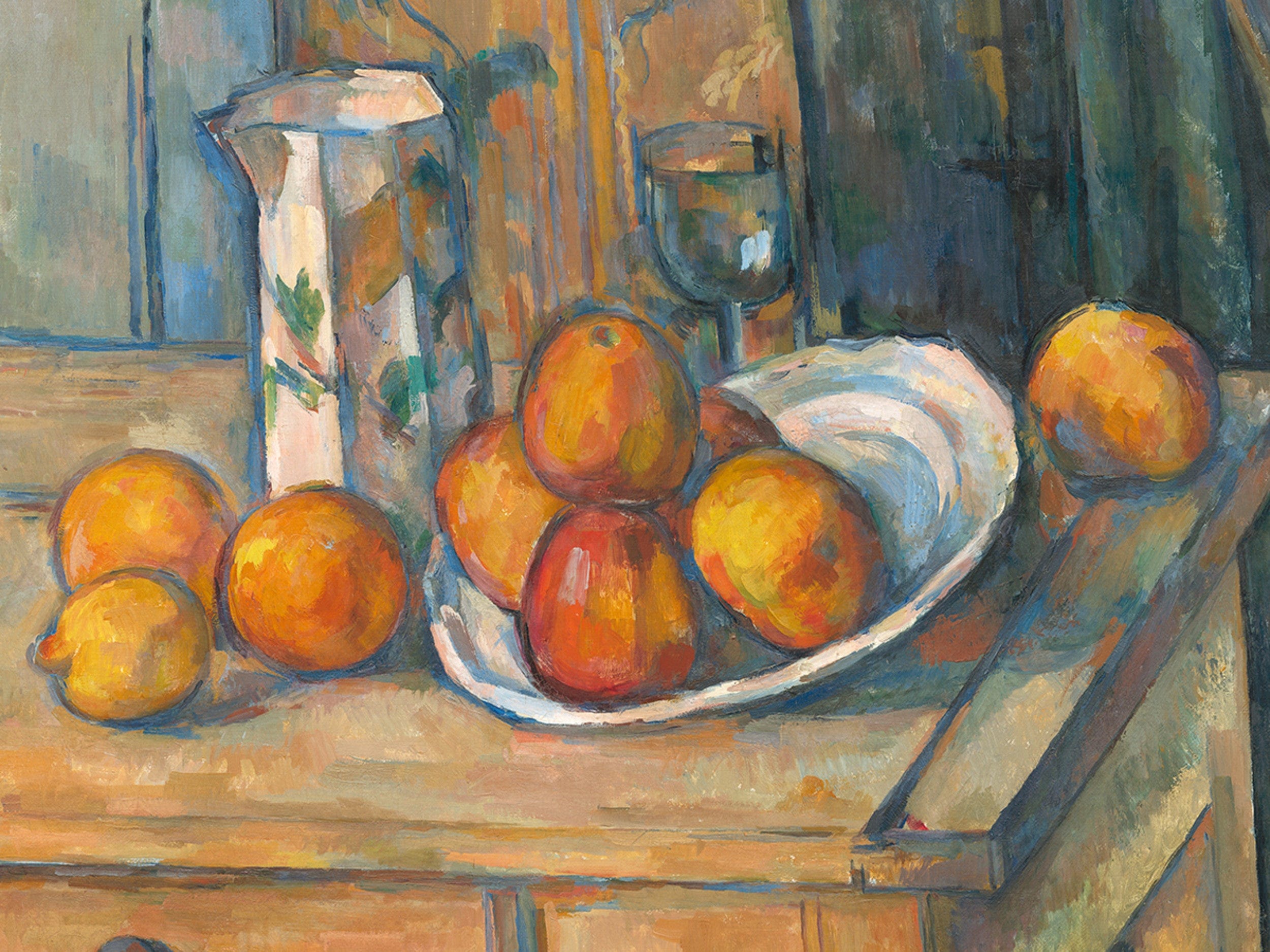 Art Print Paul Cézanne Bricco, bicchiere e piatto 80x60cm