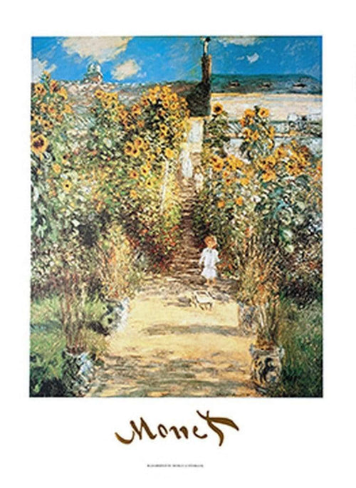 Claude Monet The Monet's Garden at Vétheuil Art Print 50x70cm | Yourdecoration.com