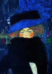 Gustav Klimt Lady with Hat Art Print 50x70cm | Yourdecoration.com