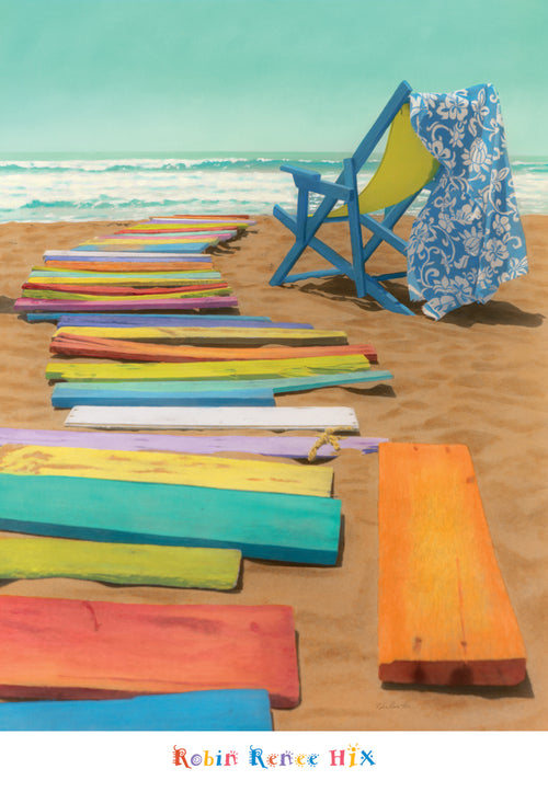 Heidi Reil Biscus Blue Art Print 45x66cm | Yourdecoration.com