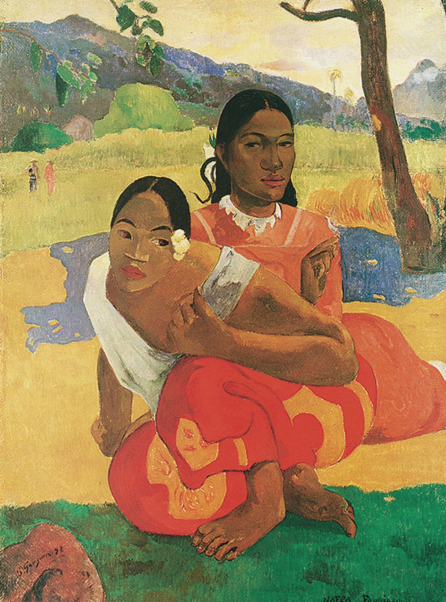 Art Print Paul Gauguin Deux Tahitiennes 50x70cm | Yourdecoration.com