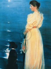 Peter Severin Krøyer Summer evening at Skagen Art Print 60x80cm | Yourdecoration.com