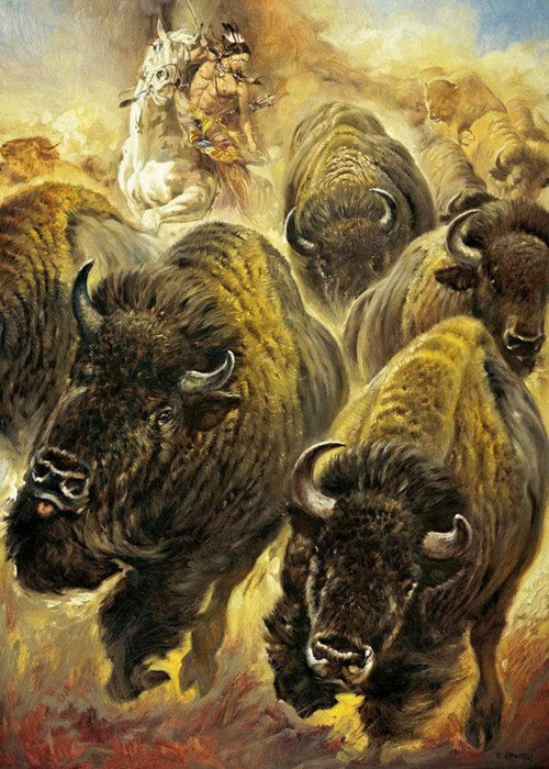 Renato Casaro Büffeljagd Art Print 50x70cm | Yourdecoration.com