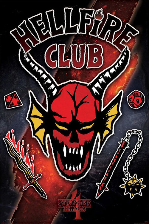 pyramid pp35197 stranger things 4 hellfire club emblem rift poster 61x91-5cm | Yourdecoration.com