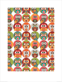 Pyramid Valentina Ramos Owls Family Art Print 60x80cm | Yourdecoration.com