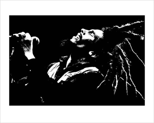 Pyramid Bob Marley Black and White Art Print 40x50cm | Yourdecoration.com