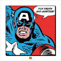 Pyramid Captain America For truth and justice Art Print 40x40cm | Yourdecoration.com