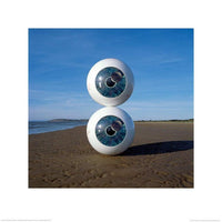 Pyramid Pink Floyd Pulse Eyeballs Art Print 40x40cm | Yourdecoration.com