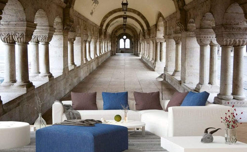 Dimex Ancient Corridor Wall Mural 375x250cm 5 Panels Ambiance | Yourdecoration.com