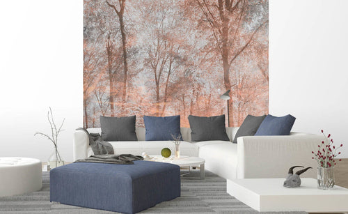 Dimex Colorful Forest Abstract Wall Mural 225x250cm 3 Panels Ambiance | Yourdecoration.com