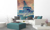 Dimex Eiffel Tower Abstract I Wall Mural 150x250cm 2 Panels Ambiance | Yourdecoration.com