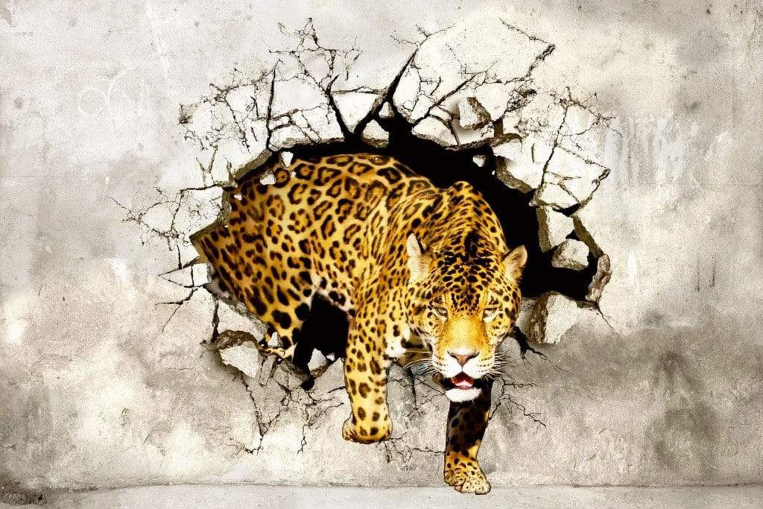 Hunting Panther 375x250cm Non-Woven Murals | Yourdecoration.com, image size:2500x1667