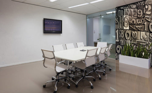 Dimex Typeset Wall Mural 225x250cm 3 Panels Ambiance | Yourdecoration.com