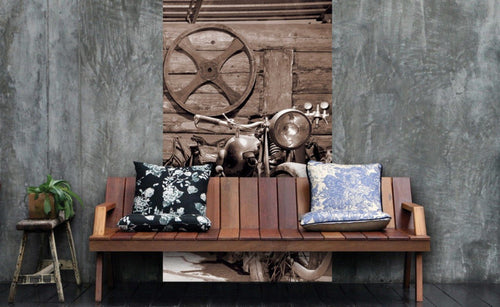 Dimex Vintage Garage Wall Mural 150x250cm 2 Panels Ambiance | Yourdecoration.com
