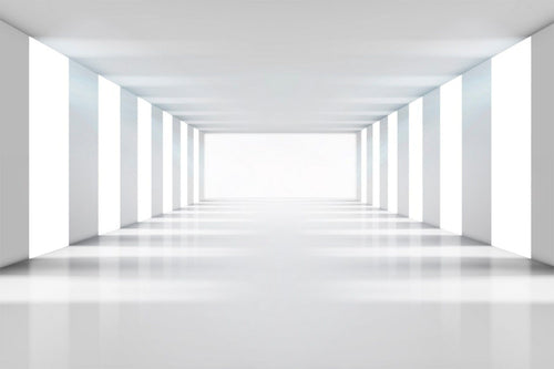 Dimex White Corridor Wall Mural 375x250cm 5 Panels | Yourdecoration.com