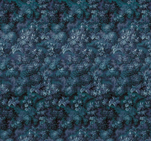 Komar Botanique Bleu Non Woven Wall Mural 300x280cm 6 Panels | Yourdecoration.com