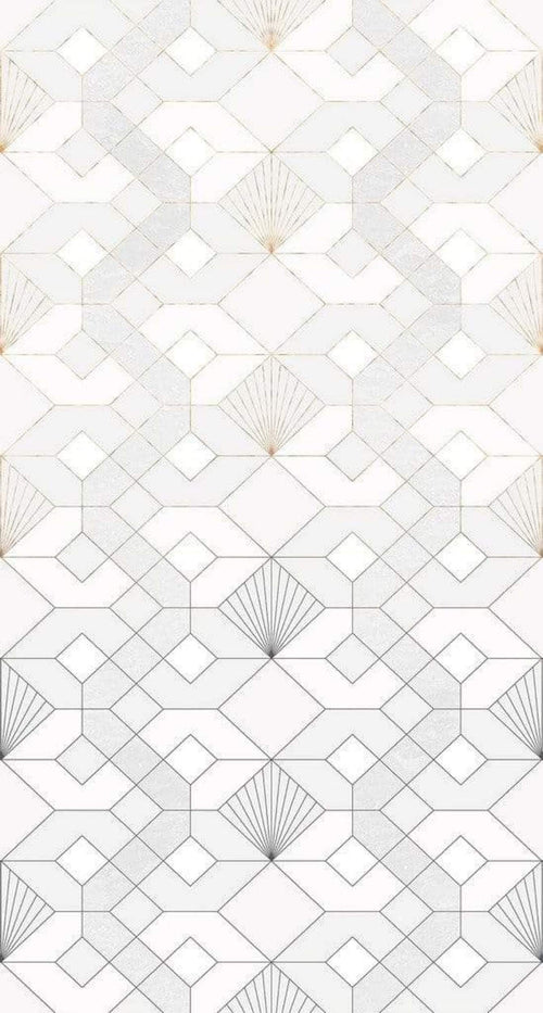 Komar Coquilles Blanches Non Woven Wall Mural 150x280cm 3 Panels | Yourdecoration.com