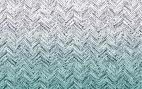 Komar Herringbone Mint Non Woven Wall Mural 400x250cm 4 Panels | Yourdecoration.com
