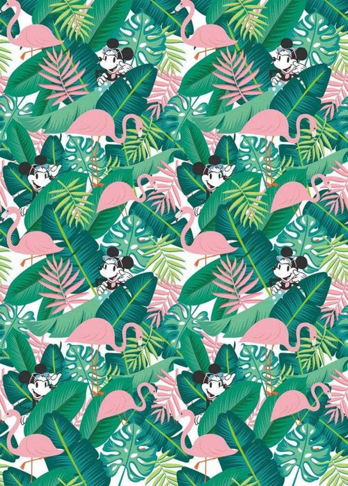 Komar Minnie Mouse Tropical Non Woven Wall Mural 200x280cm 4 Panels | Yourdecoration.com