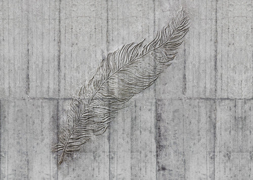 Komar Non Woven Wall Mural X7 1023 Concrete Feather | Yourdecoration.com