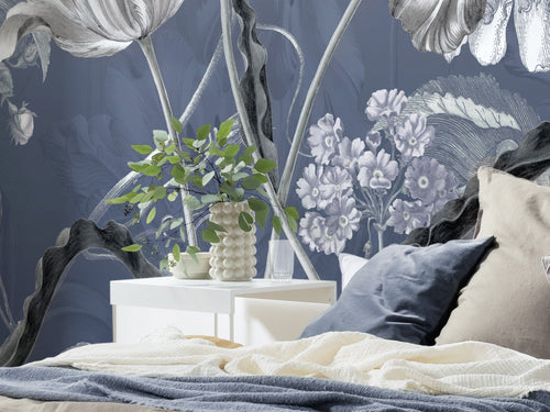 Komar Non Woven Wall Mural X7 1041 Merian Blue Int Detail | Yourdecoration.com