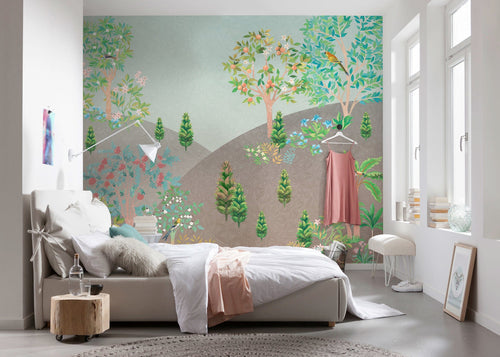 Komar Persian Garden Non Woven Wall Murals 300x250cm 6 panels Ambiance | Yourdecoration.com