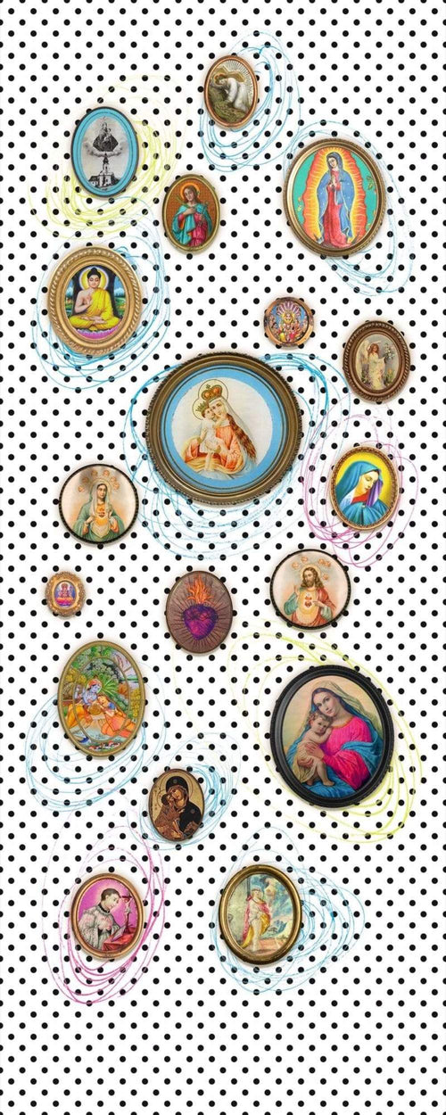 Komar Polka Dots Wall Mural 100x250cm 2 Panels | Yourdecoration.com
