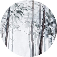 Wizard+Genius Watercolour Forest Non Woven Wall Mural 140x140cm Round | Yourdecoration.com