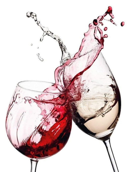 Wizard+Genius Wine Glasses Non Woven Wall Mural 192x260cm 4 Panels | Yourdecoration.com