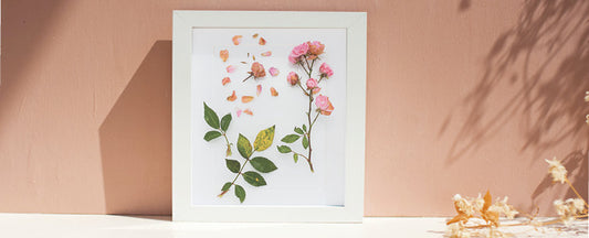 Save your dried flowers in a photo frame