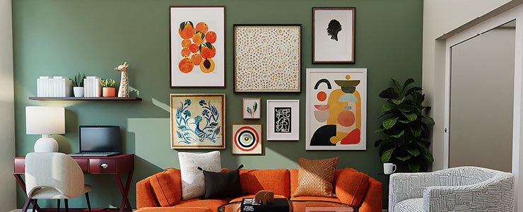 Combine different photo frames for a playful effect