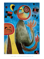 Joan Miro Les echelles en roue Art Print 60x80cm | Yourdecoration.com